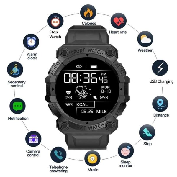 Bluetooth Sleep & Heart Rate Monitoring Smart Watch