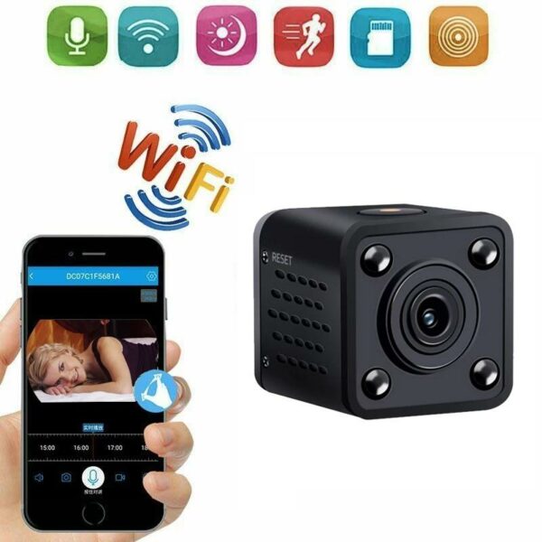 Technik - Mini WiFi Camera HD 1080P Video Audio Recorder with IR Night Vision