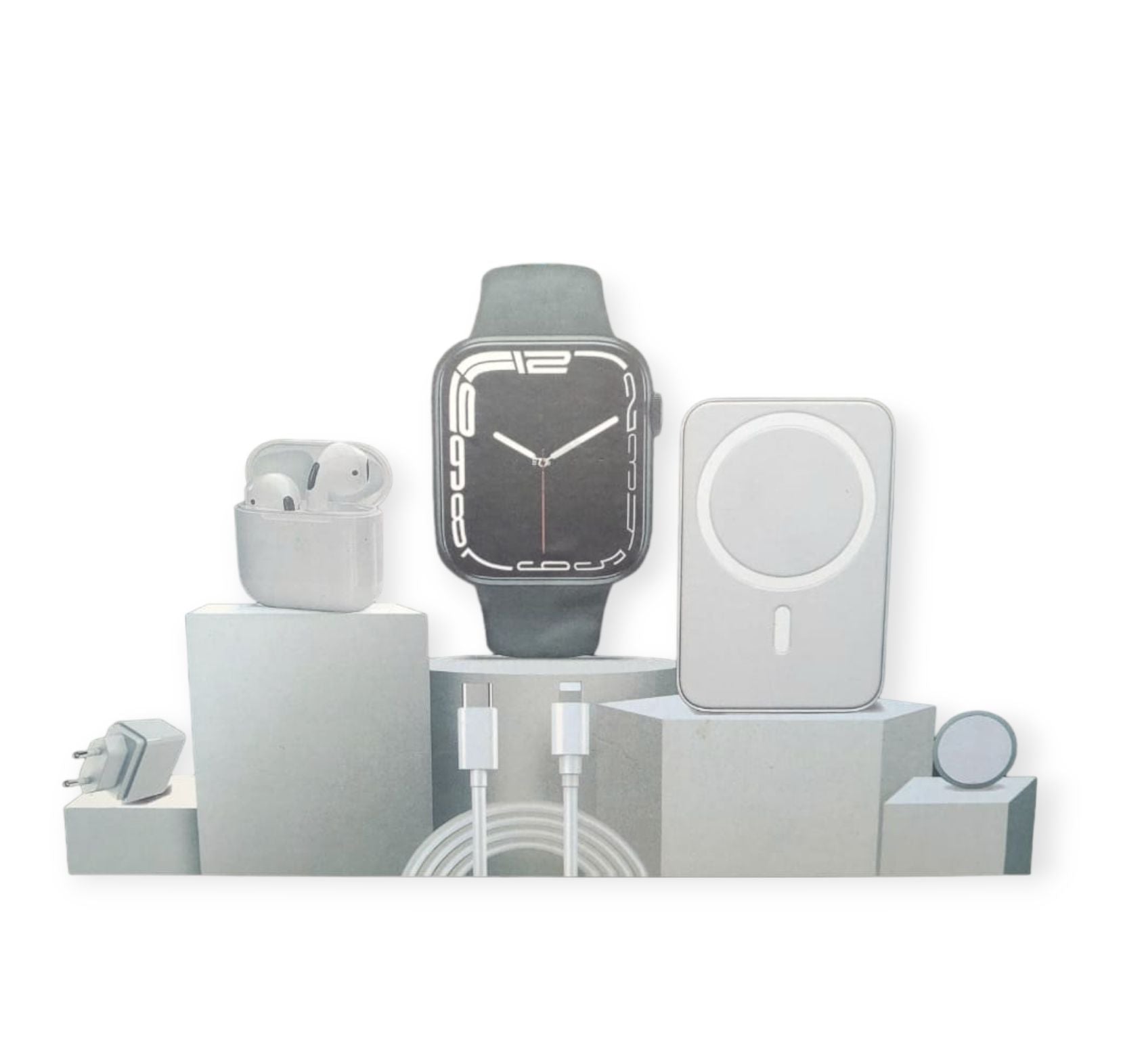 Health Monitoring Smart Watch Magnetic Charger & Powerbank Pack