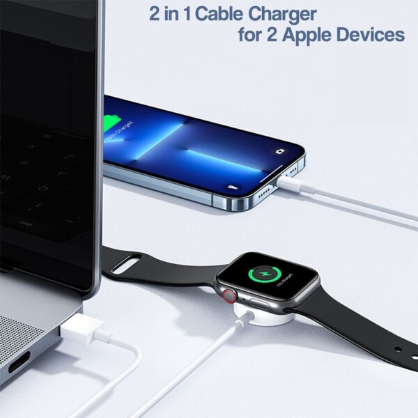 2 In 1 Fast Wireless Magnetic Charger For Apple Watch Type C