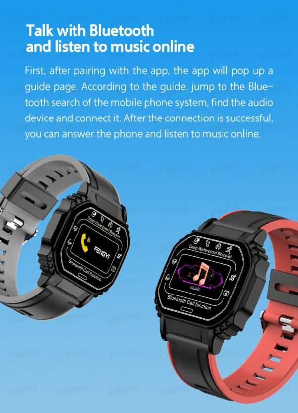 FitPro Bluetooth Health Management Smart Watch